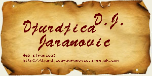 Đurđica Jaranović vizit kartica
